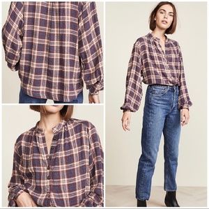 NWT Free People Northern Bound plaid pullover